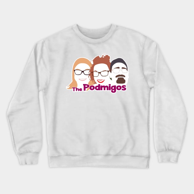 Pink Podmigo Design Crewneck Sweatshirt by The Sip List Podcast